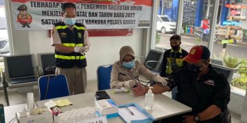 Polres Garut lakukan Tes Urine ke para pengemudi kendaraan Umum